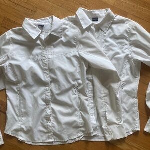 Two Women's Patagonia Button Down Sun Shirts